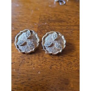 Vintage gold and rhinestone earrings